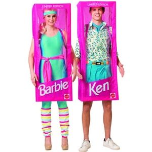 Barbie and Ken Doll Box Costume Set - Halloween Couples Costume